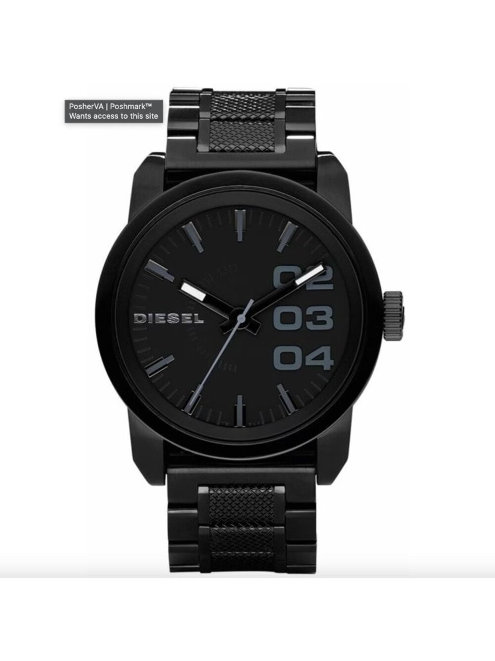 Diesel Double Down 46 Watch DZ1371 Analog Wristwatch Black Mens OS